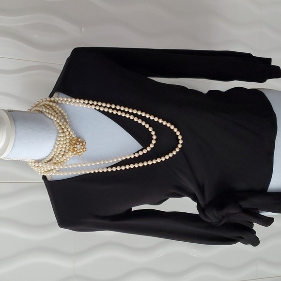 HALOGEN WRAP TOP XS/SMALL BLACK - Picture 4 of 9